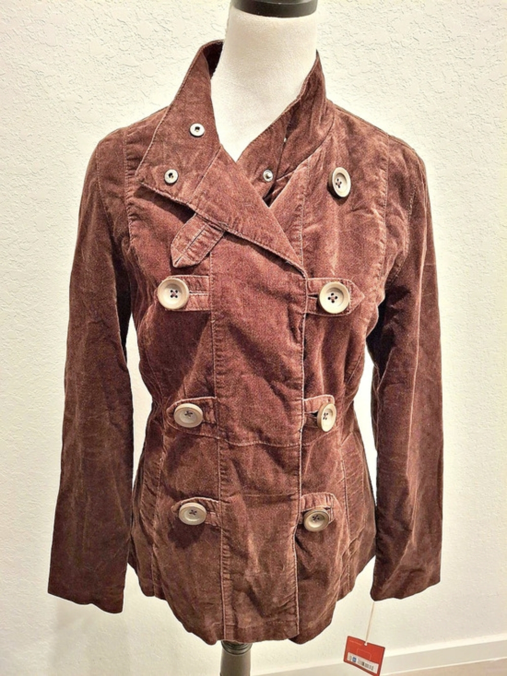 Mossimo Supply Co Cord Peacoat Corduroy Peacoat in Brown Size Large NWT
